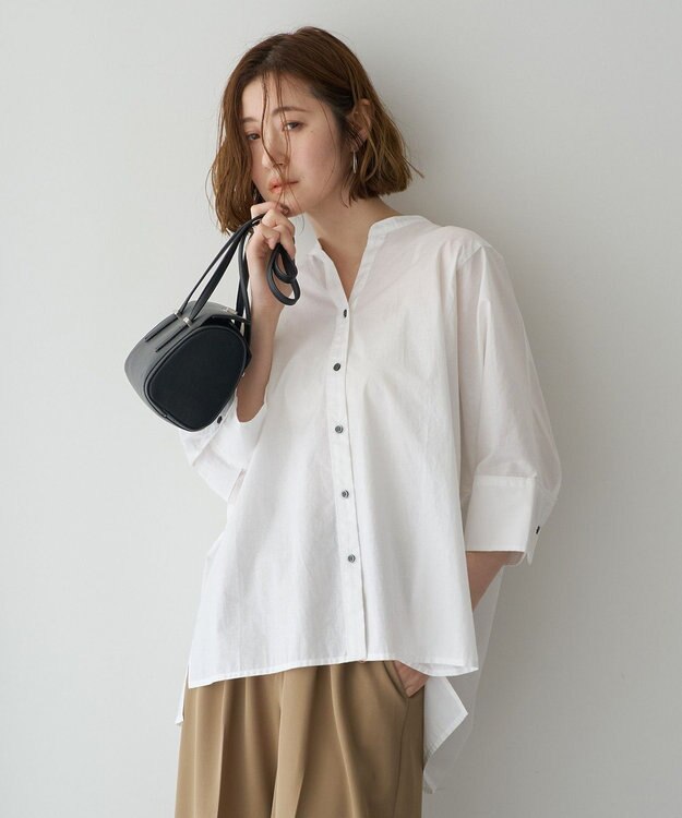 YECCA VECCA ペーパータッチドルマンシャツ Off White