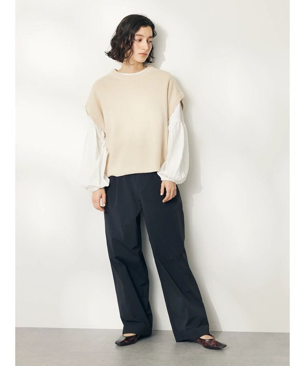 CRAFT STANDARD BOUTIQUE 袖切り替えデザインプルオーバー Off White