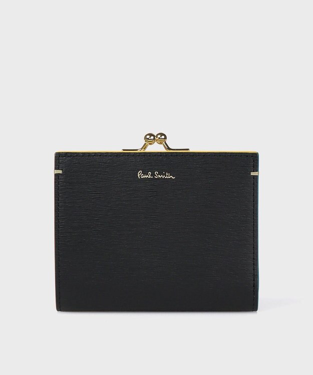 Paul Smith カラードエッジ がま口 2つ折り財布 ブラック