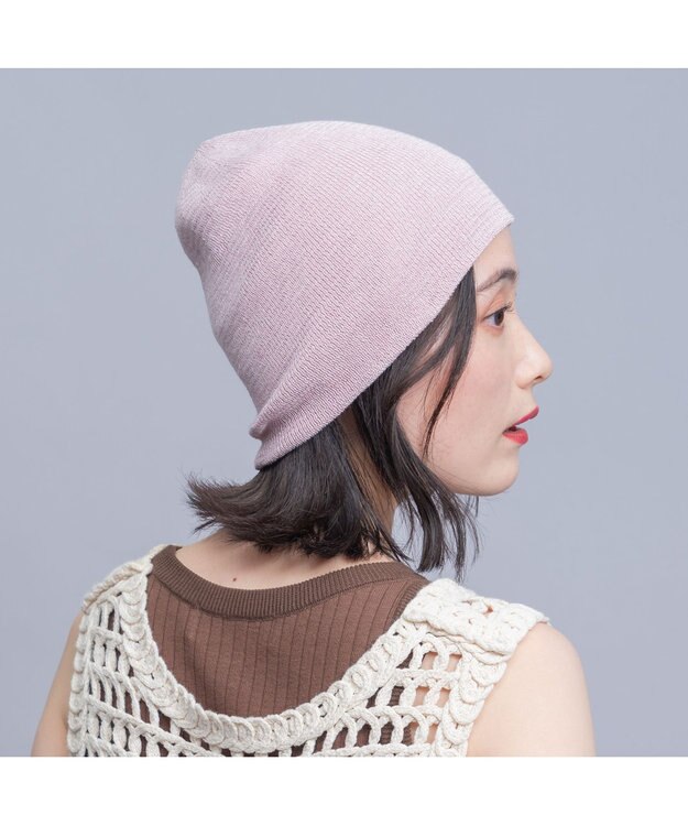 ATRENA 【日本製】FISラメニットビーニー ライトピンク