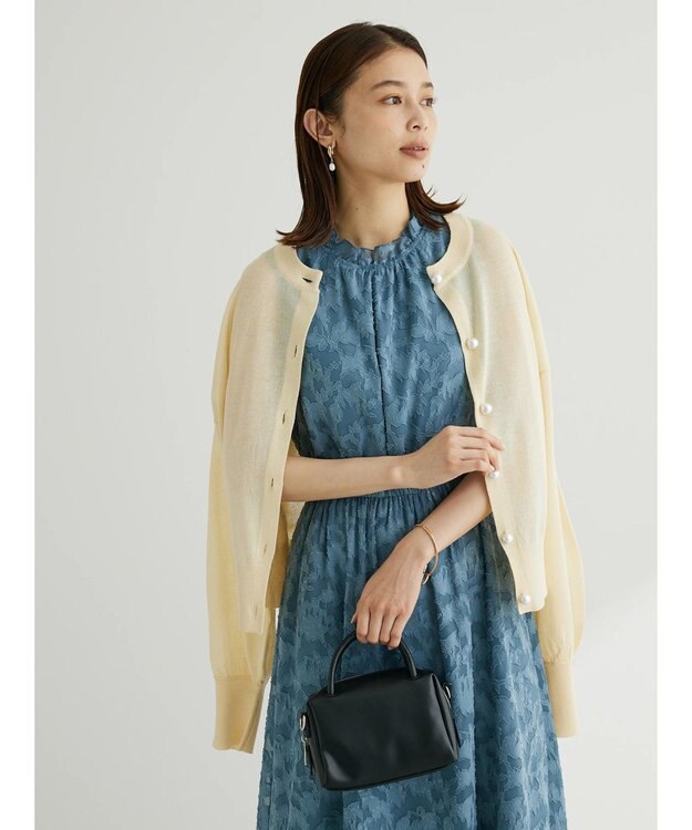 Green Parks ・ＥＬＥＮＣＡＲＥ　ＤＵＥ　パールボタンシアーカーデ Off White