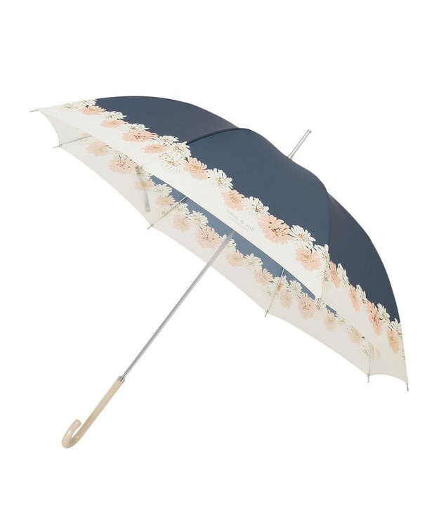 MOONBAT 【FUDGE掲載】PAUL&JOE ACCESSOIRES(ポール＆ジョー アクセソワ) 長傘 クリザンテーム ネイビーブルー