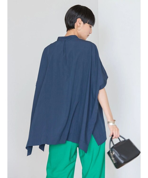 AMERICAN HOLIC 接触冷感ポンチョフレンチスリーブシャツ Navy