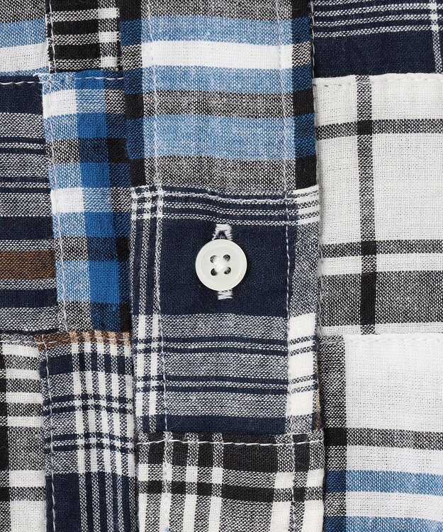 J.PRESS MEN パッチワーク プルオーバーシャツ ネイビー系9