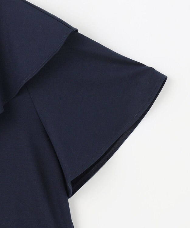 組曲 L ブラウスライクラッフル カットソー ネイビー系