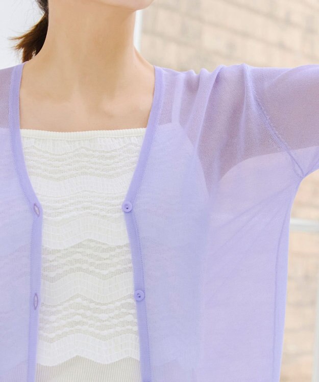 Tiaclasse 【洗える】スカラップニレースニットキャミソール オフホワイト