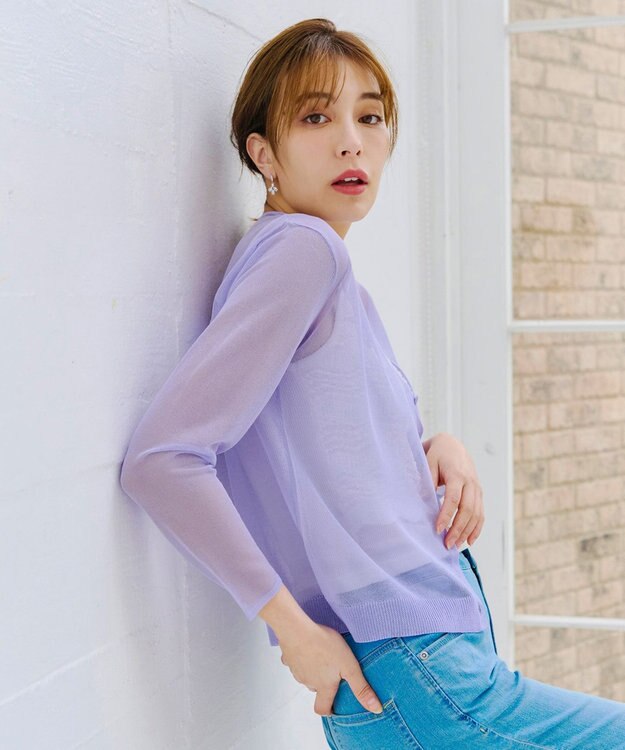 Tiaclasse 【洗える】スカラップニレースニットキャミソール オフホワイト