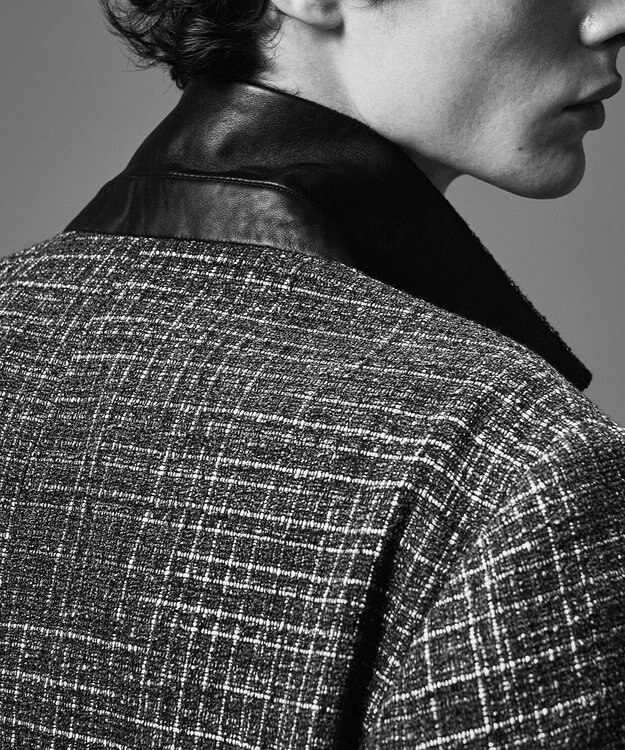 JOSEPH HOMME カスリライトツィード　ジャケット グレー系3