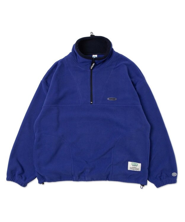 WEGO DISCUSフリースハーフジップPO ブルー