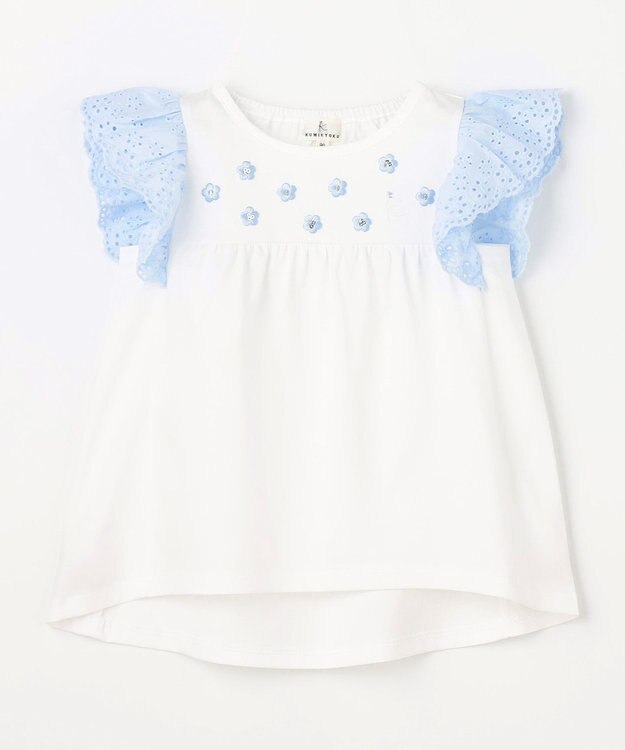 組曲 KIDS 【80-100㎝】 petit fleur エンブロイダリーチュニック オフホワイト