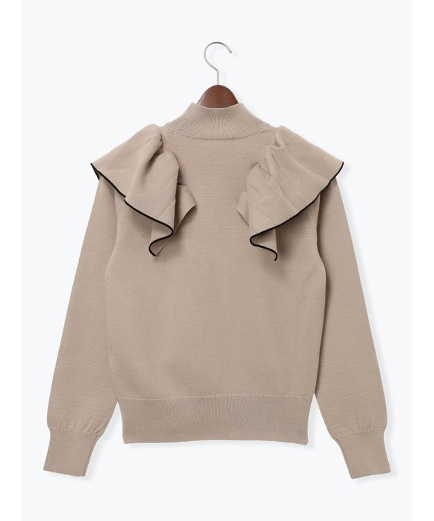 Te chichi ラッフルフリルニット ベージュ