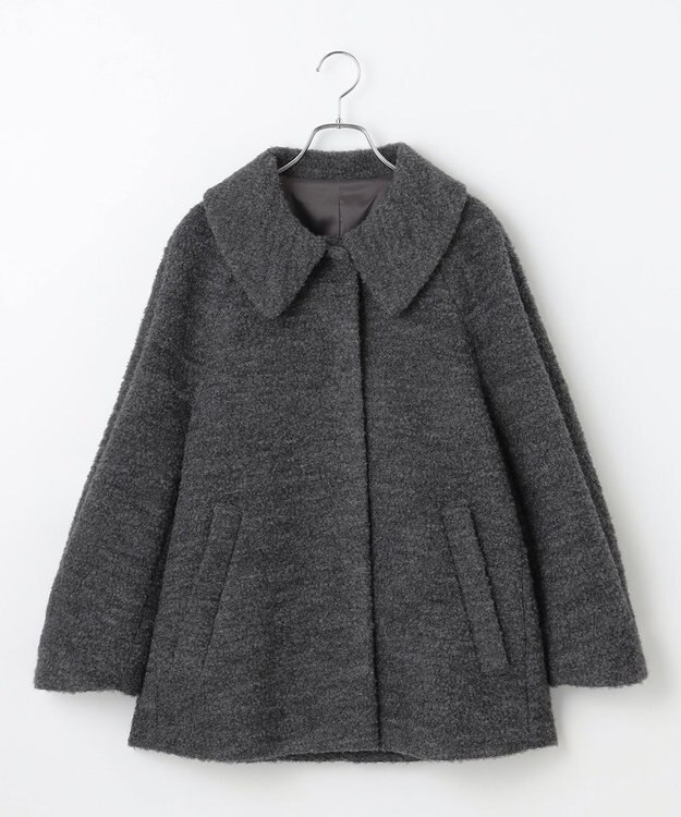 #Newans 【昨年即完売コート新色追加！】プードルコクーンコート チャコール