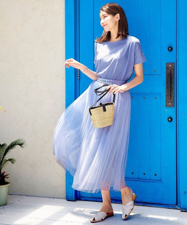 Tiaclasse チュールスカート ラベンダー