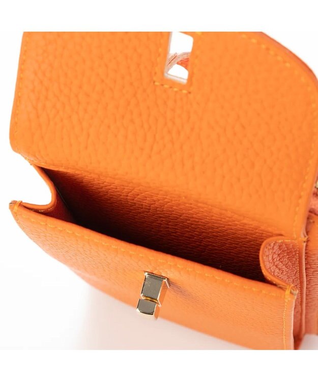 UNBILLION ペルケ perche / 牛革シュリンクタイプモバイルウォレットショルダー　旧8660 オレンジ