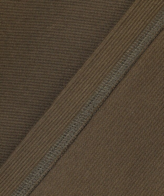 uncrave コットンミラノ ショート丈 Tシャツ（uncrave WHITE） カーキブラウン