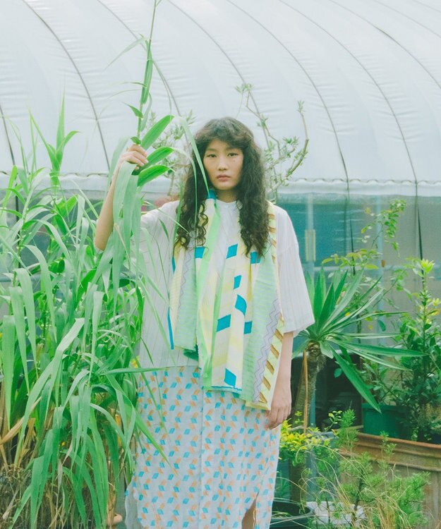 POLS KOKAGE フサスカーフ イエロー