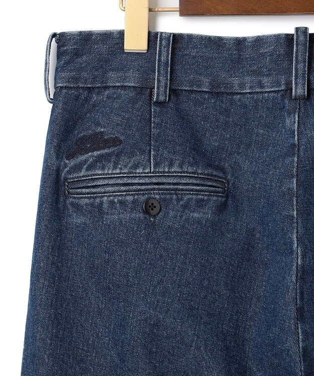 J.PRESS MEN 【NYUZELESS】2タック ワイドスラックス ブルー系