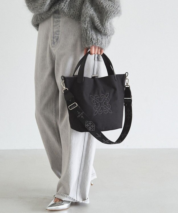 russet 《WEB限定》コーデュラナイロン2WAYミニトートバッグ(CE-1673-WEB) Black