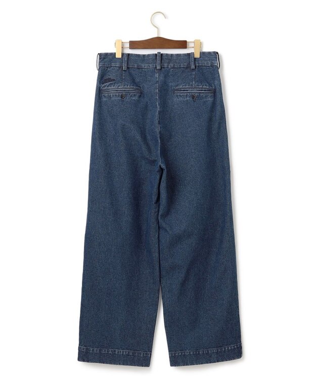 J.PRESS MEN 【NYUZELESS】2タック ワイドスラックス ブルー系