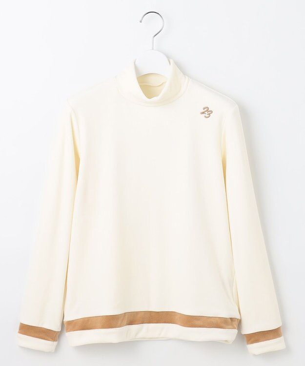 23区GOLF 【WOMEN】ベロア モックネック ホワイト系