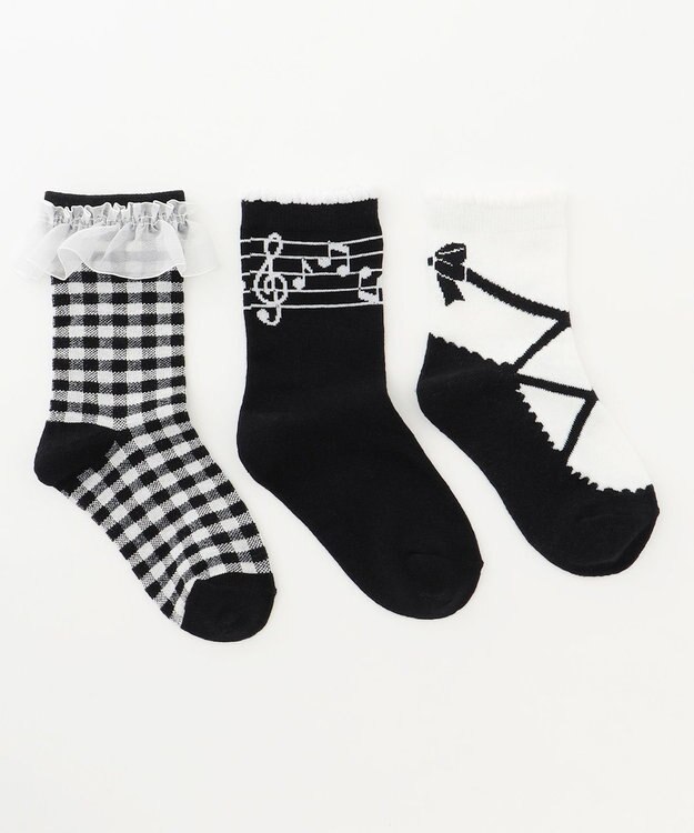 ANY KIDS 【3点セット】ソックス (スクール) ブラック