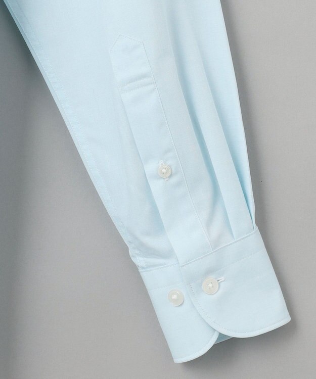 GOTAIRIKU 【形態安定】PREMIUMPLEATS_スモールワイドカラー 通年ドレスシャツ サックスブルー系