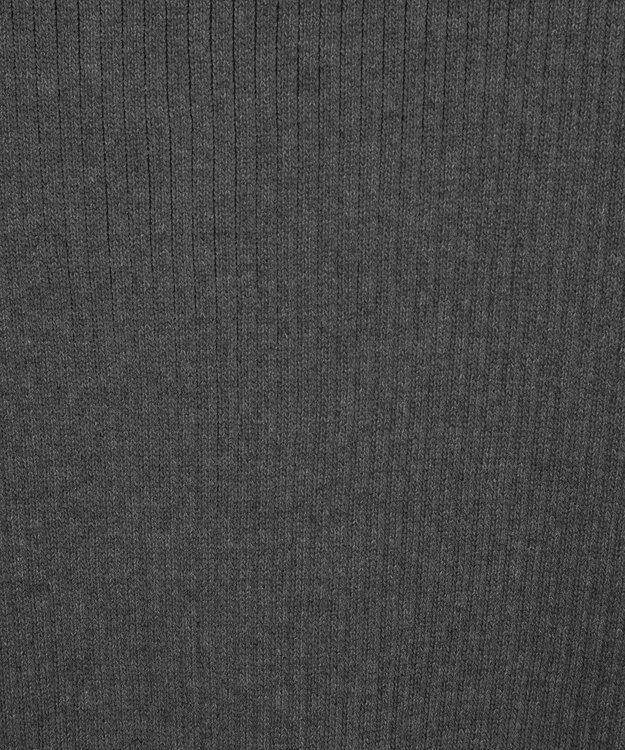 earth music&ecology バイカラートリムニットカーディガン Charcoal Gray