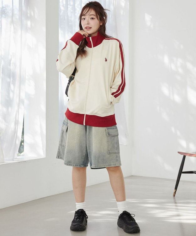 WEGO 【ユニセックス着用ITEM/追加カラー】U.S. POLO ASSN.ライントラックジャケット ホワイトアイボリー