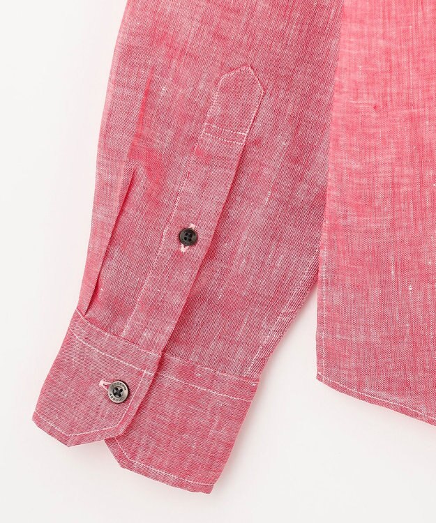 JOSEPH ABBOUD 【麻100％・軽い・涼しい】モイスチャーリネン シャツ レッド系