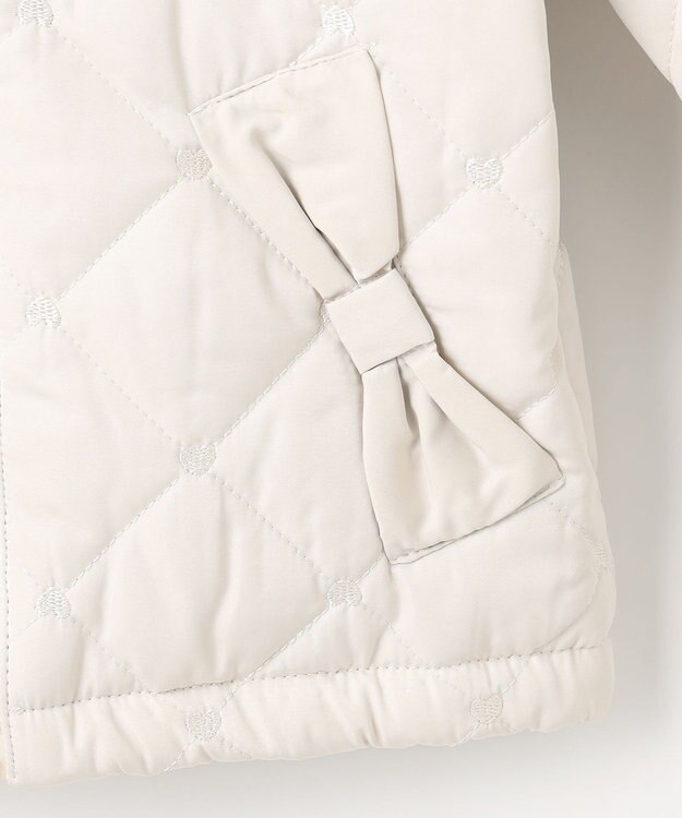 ANY KIDS ハートキルティングブルゾン ミルキーベージュ