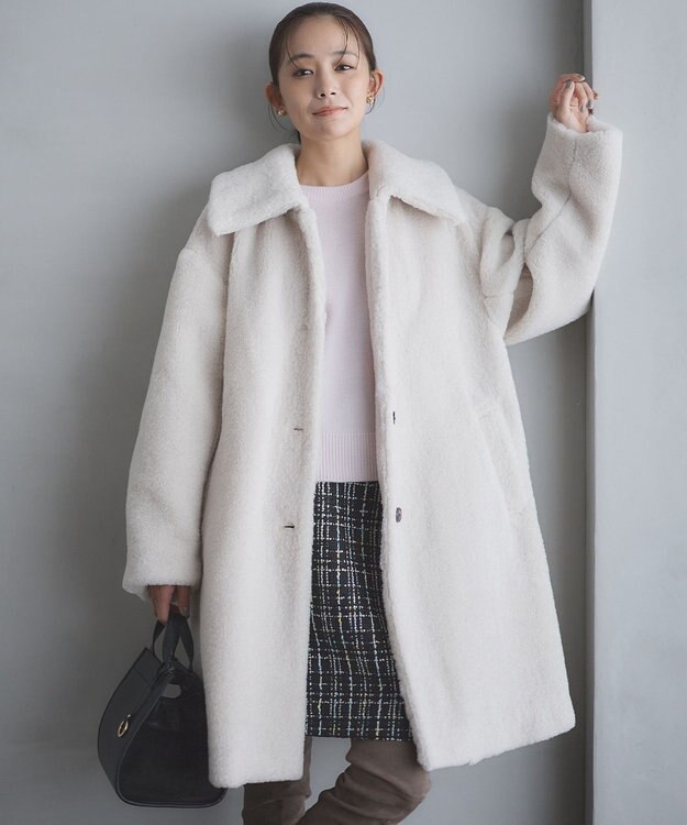 組曲 L テディボア コート アイボリー系