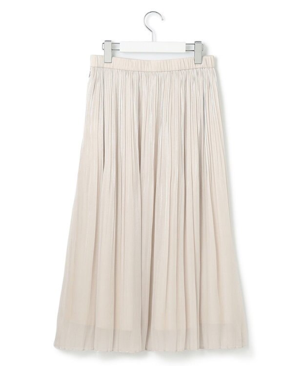 23区 【洗える】シャイニープリーツ スカート ベージュ系