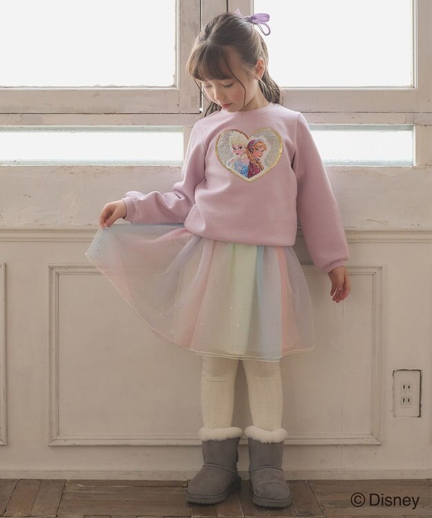 ANY KIDS 【Disney（ディズニー）】FROZEN / ミラクルスパンコール トレーナー ラベンダー<アナ&エルサ>