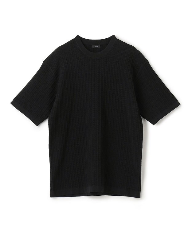 JOSEPH HOMME ドライコットンリンクス　半袖ニット ブラック系