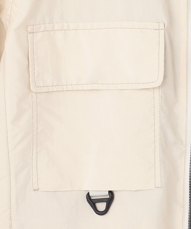 JOSEPH ABBOUD MOUNTAIN 【UNISEX】軽量/撥水 ZIP UPシャツ ホワイト系