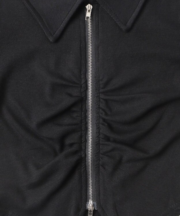 WEGO フロントギャザーWジップT ブラック