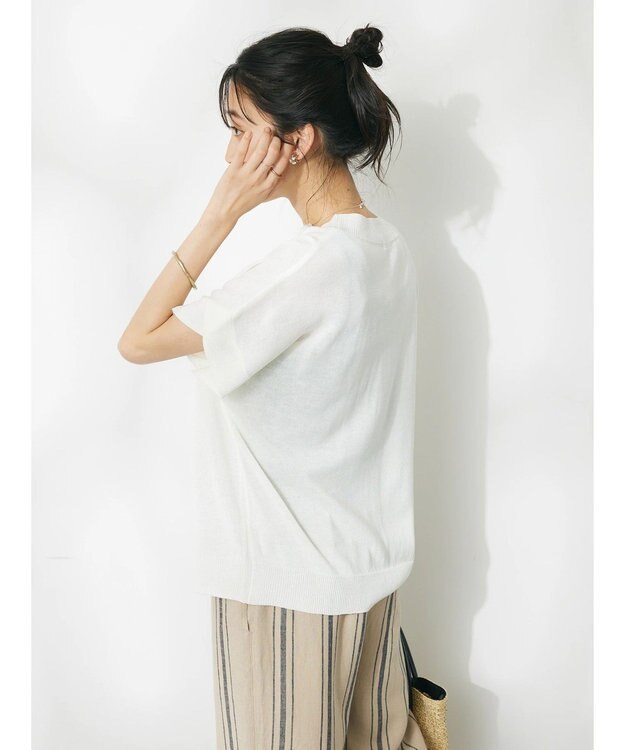 CRAFT STANDARD BOUTIQUE 【洗える】チューリップスリーブプルオーバー Off White