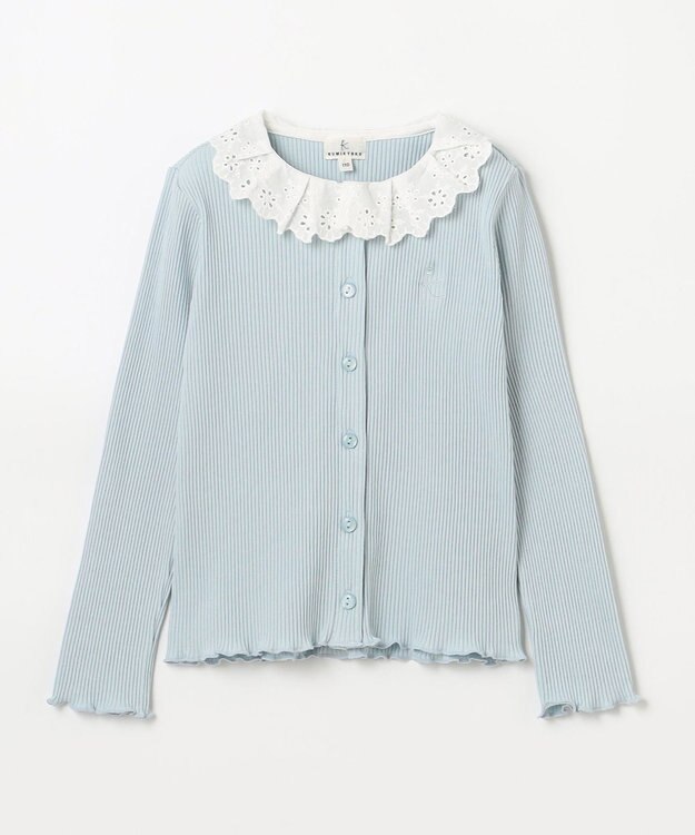 組曲 KIDS 【110-140㎝】フリルリブ2WAY トップス サックスブルー系