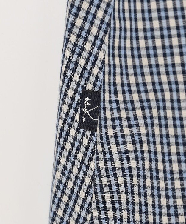 組曲 KIDS 【110-140㎝】 チェックドッキング ワンピース サックスブルー