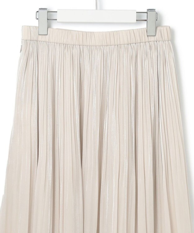 23区 【洗える】シャイニープリーツ スカート ベージュ系