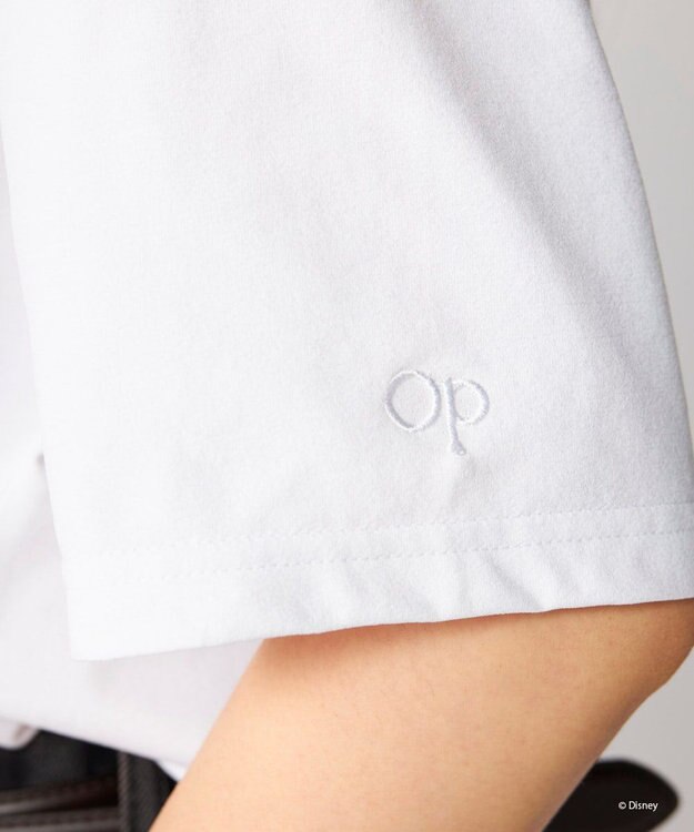 OP／FILA 【Ocean Pacific】ミッキー/水陸両用オーバーサイズTシャツ/レディース ホワイト