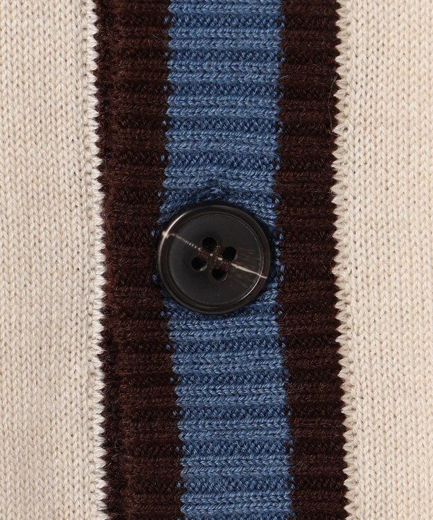 J.PRESS YORK STREET 【UNISEX】ハイゲージライン カーディガン アイボリー系