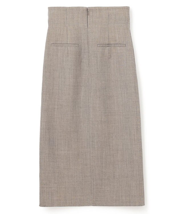 BEIGE， GRANET / ウールリバーIラインスカート Taupe×Ecru