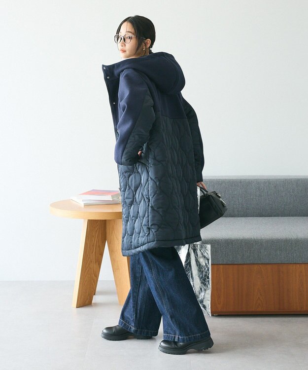 CRAFT STANDARD BOUTIQUE キルト切替フードコート Navy