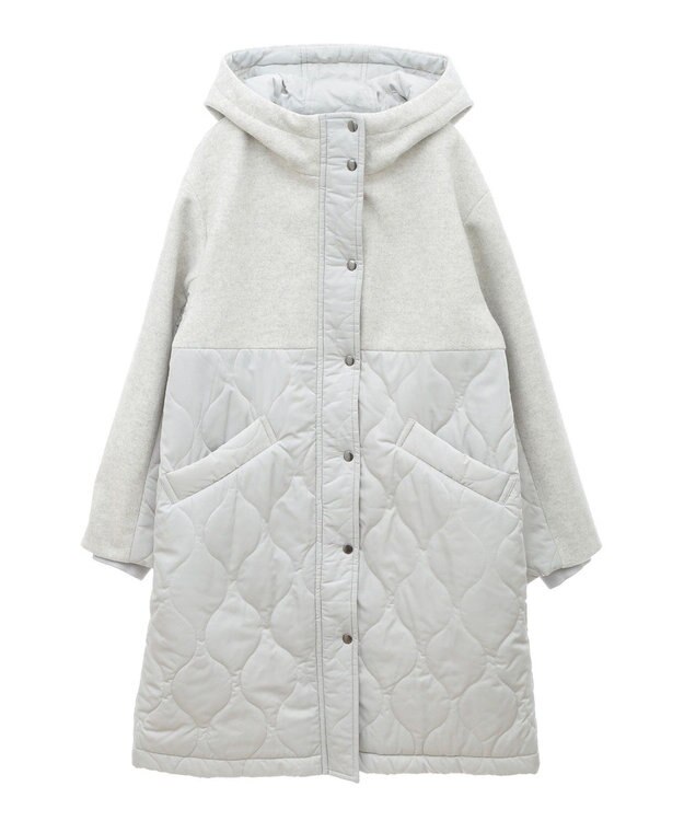 CRAFT STANDARD BOUTIQUE キルト切替フードコート Ivory