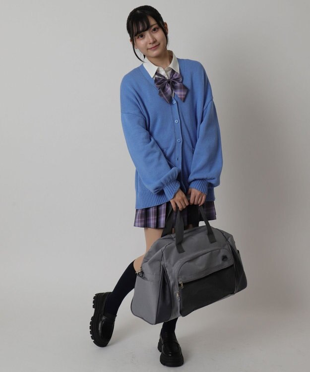 WEGO 【ユニセックス着用ITEM】2way拡張ボストンバッグ グレー