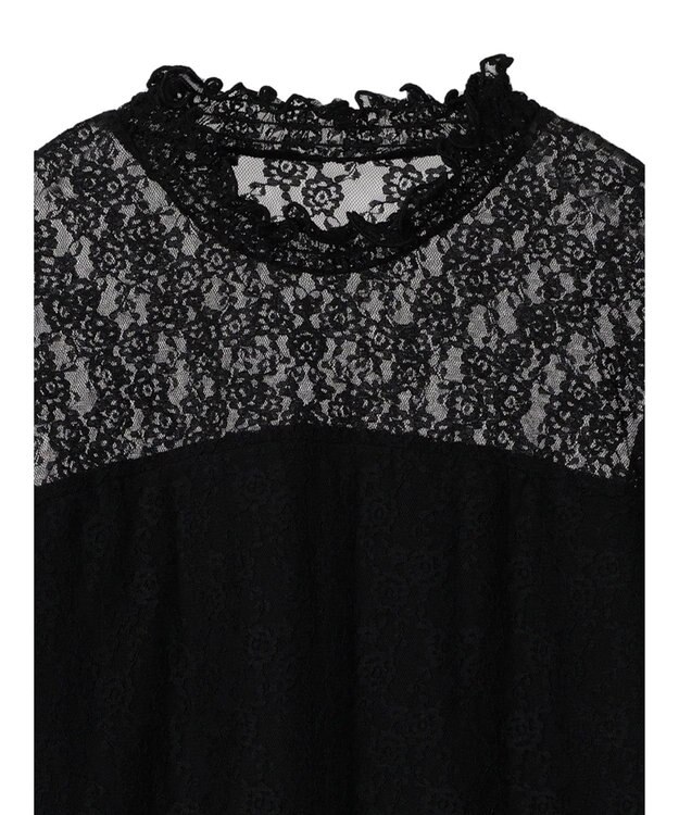 earth music&ecology レースドッキングプルオーバー Black