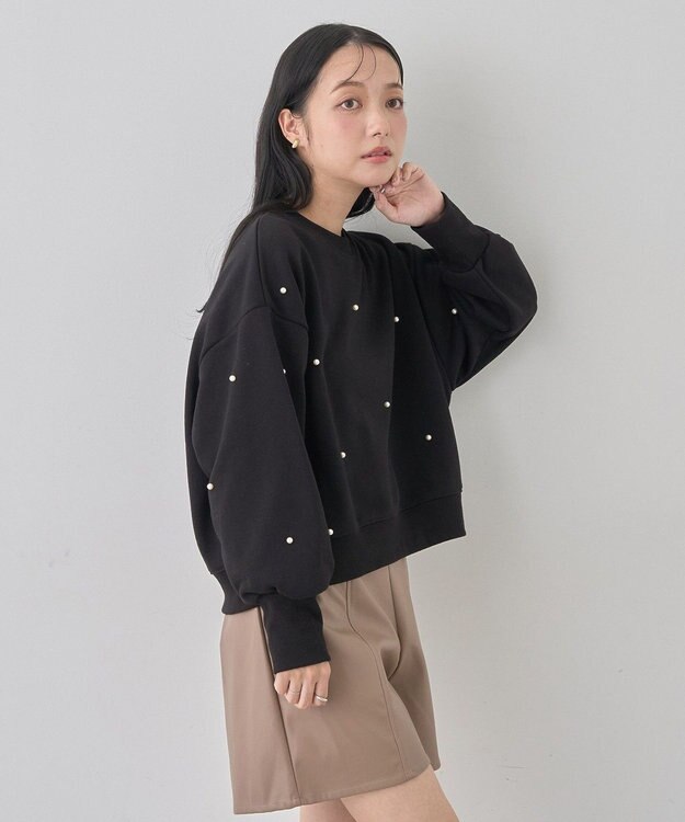 earth music&ecology パールプルオーバー Black
