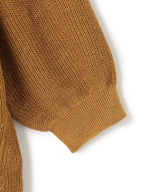 23区 【洗える】ピュアリネン パフスリーブ ニット イエロー系