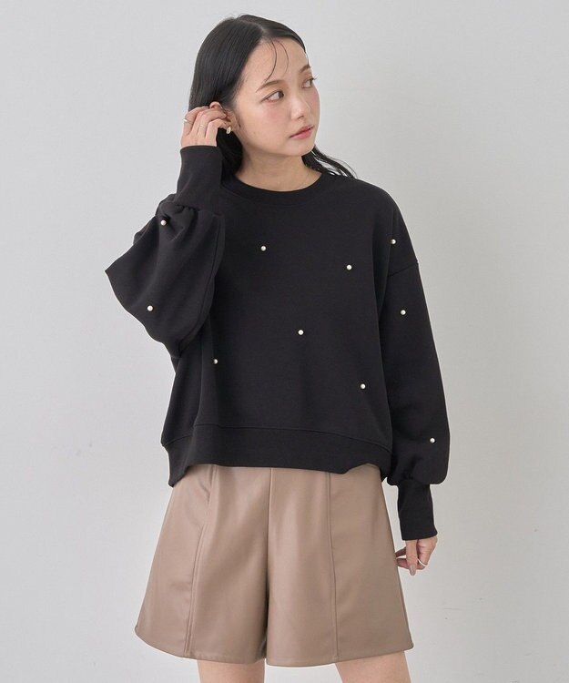 earth music&ecology パールプルオーバー Black